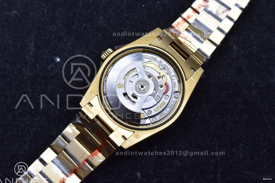 Dial President Gold (Gain Edition Steel vr3255 Bracelet with DayDate QF Mark 36 on Weight) V5 YG Roman Best 904L 0309